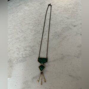 Lucky Brand Green Geometric Necklace